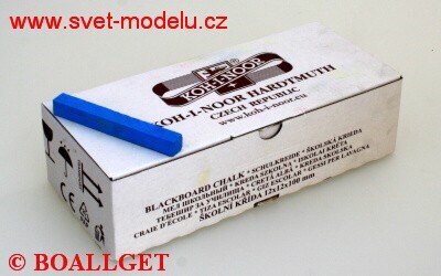 Křída školní 163 modrá - sada 100 kusů barevných kříd v barvě modré