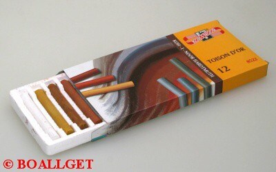 Křída 8522/ 12 - souprava hnědých prašných uměleckých kříd