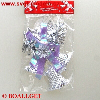 Zvonečky vánoční se stuhou 15 cm