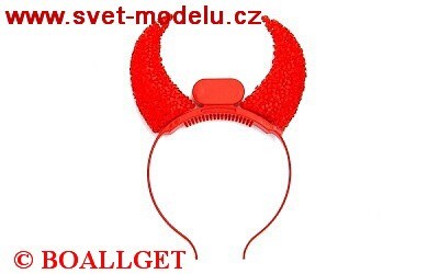 Čertovské rohy velké svítící - na baterku