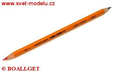 Tužka 3433 červeno - modrá