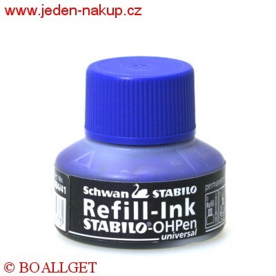 Inkoust do popisovačů Stabilo OHP Refill 084/41 modrý 23 ml permanent, voděodolný
