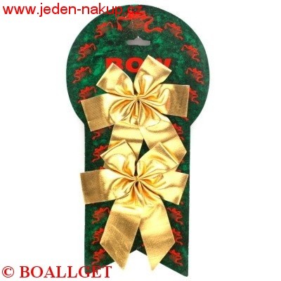 Mašle vánoční 2 ks 10cm - na platu