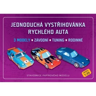 Vystřihovánka Rychlé auto 3 modely