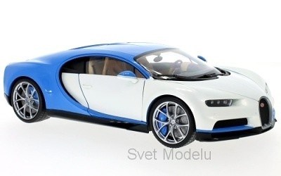 BUGATTI CHIRON 2016 WHITE / LIGHT BLUE