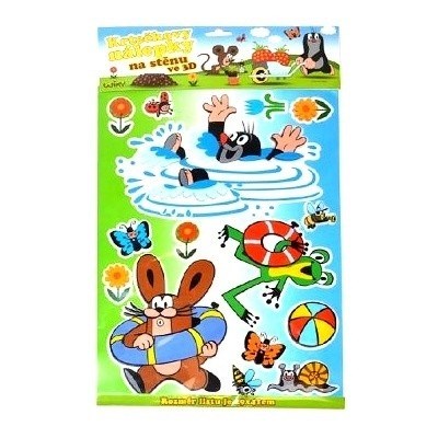 KRTEK DEKORACE NÁLEPKY NA STĚNU 3D 29x41