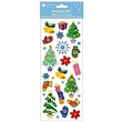 Samolepky vánoce s glitry 13x34,5