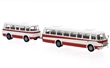 AUTOBUS JELCZ JZS 043 S PŘÍVĚSEM PA 01 1964 WHITE / RED