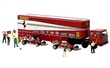 FIAT 691 T TRANSPORTER SZ SET w/ FERRARI 312 T2 w/ 6 FIRURES 1977