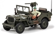 JEEP WILLYS 4x4 WITH/ GUN & MAN