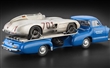 MERCEDES-BENZ RACING CAR TRANSPORTER THE BLUE WONDER 1954/55 REVISED EDITION WITH MERCEDES-BENZ 300SLR #701 DIRTY HERO BUNDLE LIMITED EDITION 1000 PCS.