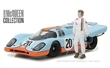 PORSCHE 917K GULF OIL 1970 WITH STEVE MCQUEEN FIGURE 1930-1980 LIMITED EDITION
