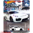 AUTÍČKO HOTWHEELS PREMIUM FAST & FURIOUS PORSCHE 718 CAYMAN GT4 WHITE