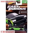 AUTKO HOT WHEELS FAST & FURIOUS RYCHLE A ZBSILE HNT07 DODGE CHALLENGER DRIFT CAR GREEN