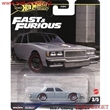AUTKO HOT WHEELS PREMIUM FAST & FURIOUS RYCHLE A ZBSILE HRT98 CHEVY CAPRICE 1987 GREY