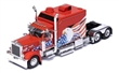 TAHAČ NÁVĚSŮ PETERBILT 379 2002 Custom in Red with American Flag