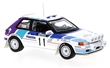 MAZDA 323 GTX No.11 M. MIKKOLA / A. HERTZ RALLYE 1000 LAKES 1990 WITH NIGHT LIGHTS