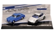 DOUBLE SET PORSCHE 911 TURBO (997) 2010 SILVER / VW KARMANN GHIA COUPE 1955 BLUE 20 YEARS MC L.E. 2028 pcs.