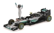 MERCEDES AMG PETRONAS F1 TEAM F1 W07 HYBRID ROSBERG WORLD CHAMPION 2016 W/ FIGURINE L.E. 650 pcs.