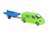 AUTÍČKO MAJORETTE RENAULT TRAFIC S PŘÍVĚSEM A ČLUNEM