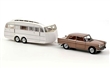 Peugeot 404 1965 Brown metallic with Caravan Hénon