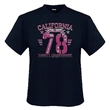 Pnsk triko ADAMO ern potisk CALIFORNIA 78 krtk rukv 4XL - 12XL