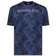 Pnsk triko ADAMO krtk rukv TROPICAL tmav modr potisk 4XL - 8XL