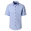 Pánská košile Casa Moda lněná Casual 126130741 světle modrá krátký rukáv vel. 3XL - 7XL ( 48 - 56 )