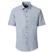 Pánská košile Casa Moda lněná Casual 126130781 světle modrá krátký rukáv vel. 3XL - 7XL ( 48 - 56 )