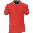 Pnsk triko cihlov na knoflky Casa Moda 4XL - 6XL krtk rukv