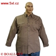 Pnsk koile Kamro  vel. 7XL - 8XL khaki dlouh rukv