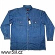 Pnsk riflov bunda JEANS modr  3XL - 12XL