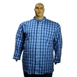 Pnsk koile Kamro 23376/269 vel. 10XL - 12XL tyrkysovo - modr kostka dlouh rukv