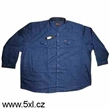 Pnsk koile tmav modr s blmi stkanci dlouh rukv 9XL - 12XL