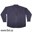 Pnsk koile tmav modr se lutm proukem dlouh rukv 4XL - 12XL