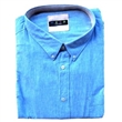 Pnsk koile svtle modr lnn s krtkm rukvem 6XL - 8XL