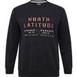 Pnsk mikina 51110 NORTH LATITUDE ern s vivkou  4XL - 8XL