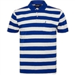 Pnsk triko  s lmekem - polokoile 51120 NORTH LATITUDE modro bl pruhovan krtk rukv  4XL - 8XL