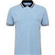 Pnsk triko s lmekem - polokoile 51123 svtle modr NORTH 564 krtk rukv elastick stretch  4XL - 8XL