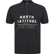 Pnsk triko s lmekem - polokoile 51124 NORTH LATITUDE ern krtk rukv  4XL - 6XL