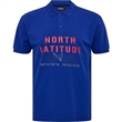 Pnsk triko s lmekem - polokoile 51124 NORTH LATITUDE modr krtk rukv  4XL - 6XL