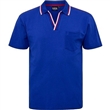 Pnsk triko 51125 NORTH modr s lmekem a rozhalenkou elastick stretch krtk rukv  4XL - 8XL
