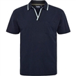Pnsk triko 51125 NORTH tmav modr s lmekem a rozhalenkou elastick stretch krtk rukv  4XL - 8XL