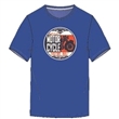 Pnsk triko 51346 NORTH 564 modr s potiskem MOTOR CYCLE krtk rukv  4XL - 10XL