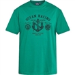 Pánské tričko 61121 NORTH zelené potisk OCEAN RACING krátký rukáv  6XL - 9XL