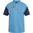 Pánské tričko  s límečkem - polokošile NORTH 61131 modré krátký rukáv 5XL - 8XL