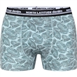 Pánské boxerky 61341 NORTH světle modré potisk lístky  5XL - 8XL