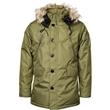 Pnsk zimn bunda - parka NORTH 564 tmav zelen  s kapuc  5XL - 8XL vodn sloupec 3000