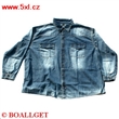 Pnsk koile JEANS plsov dlouh rukv modr