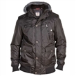 Pánská zimní bunda - parka černá KS13946B 3XL - 6XL